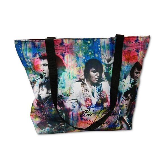 New Collage Photos Elvis Presley Tote Bag Large Shoulder Shopping Handbag Gift - Picture 2 of 3